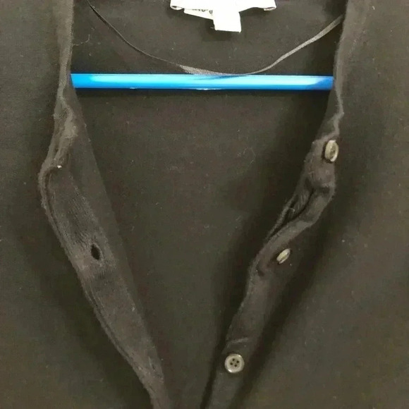 Larry Levine Black Cardigan 3/4 Sleeves Sz Small - Picture 9 of 14